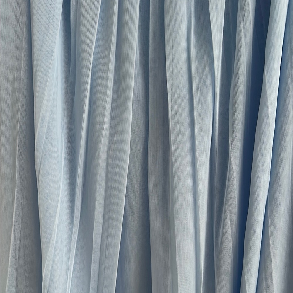 Elegant Ice Blue Strapless Gown - Picture 4 of 5